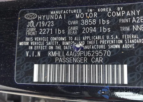 2023 Hyundai Elantra Se z USA, uszkodzony, nr VIN KMHLL4AG9PU629570